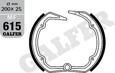 Galfer remsegmenten mf615 brake shoe mf615 g2165 organic