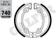 Galfer remsegmenten mf740 brake shoe mf740 g2165 organic