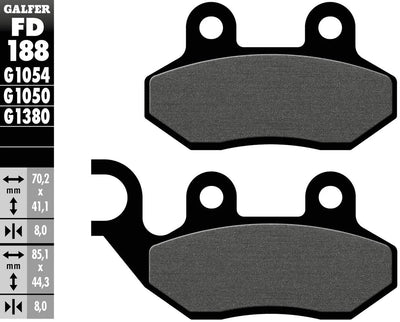 Galfer remblokken fd188 brake pad fd188 g1050 organic scooter