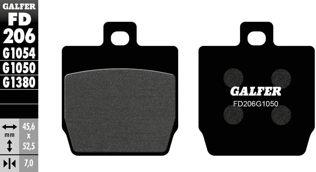 Galfer remblokken fd206 brake pad fd206 g1050 organic scooter