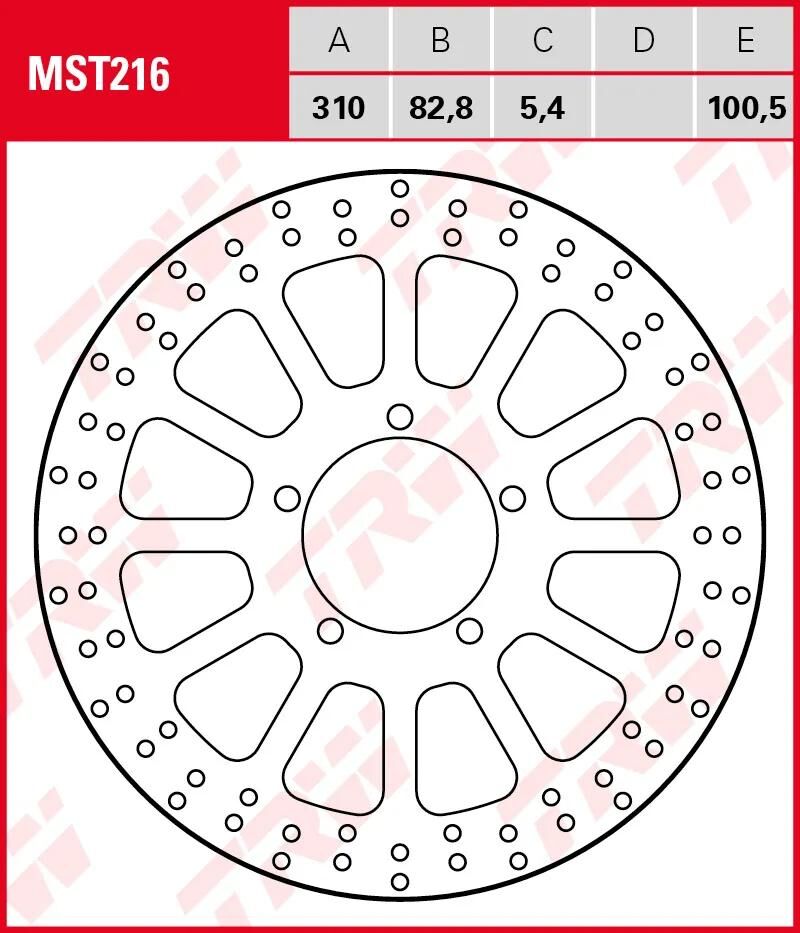 Trw remschijf mst216 rotor mst216 rigid