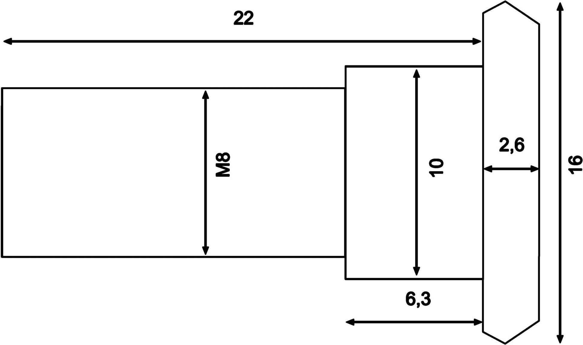 Trw bout screw m8x1,25