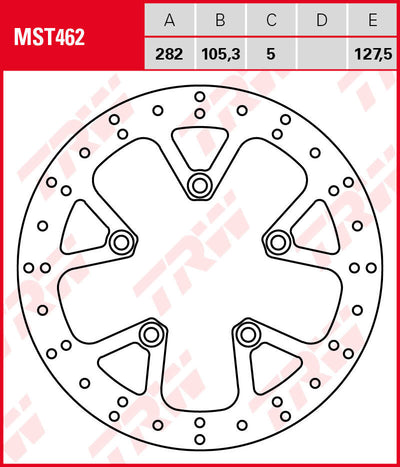 Trw remschijf mst462 rotor mst462 rigid