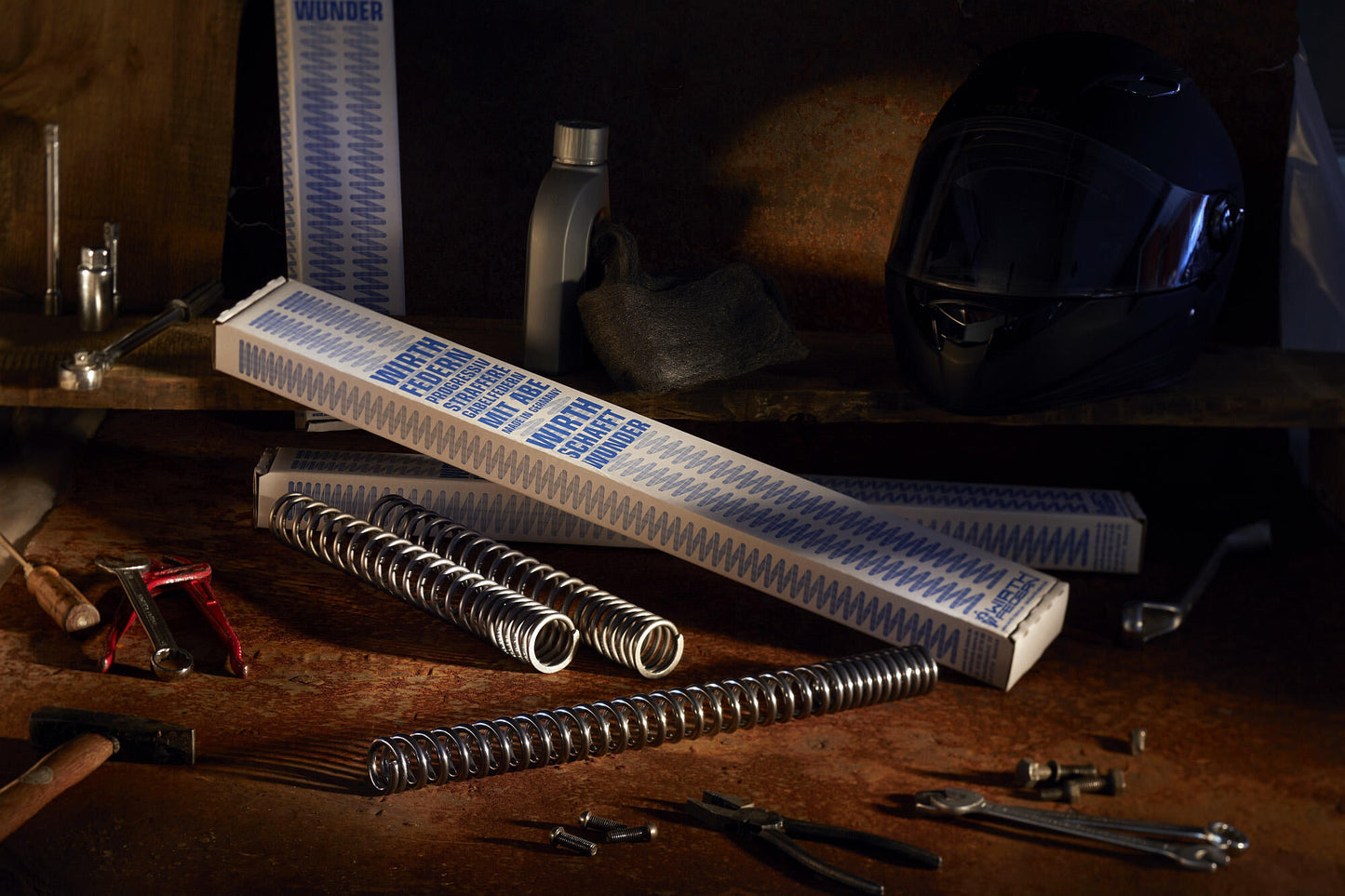 Wirth voorvork veerset fork spring set 2018 polished