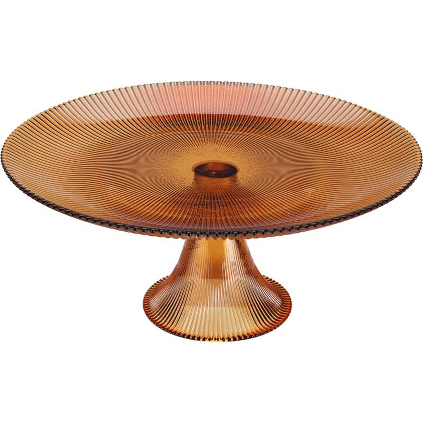 Home styling taartplateau glas 28cm amber