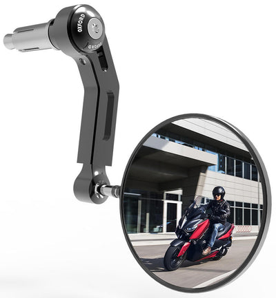 Oxford lenkerendenspiegel premium-aluminium handlebar mirror aluminum black left