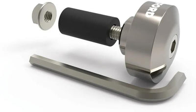 Oxford stuureinde barends 1 handlebar plugs 1 silver 22mm handlebars