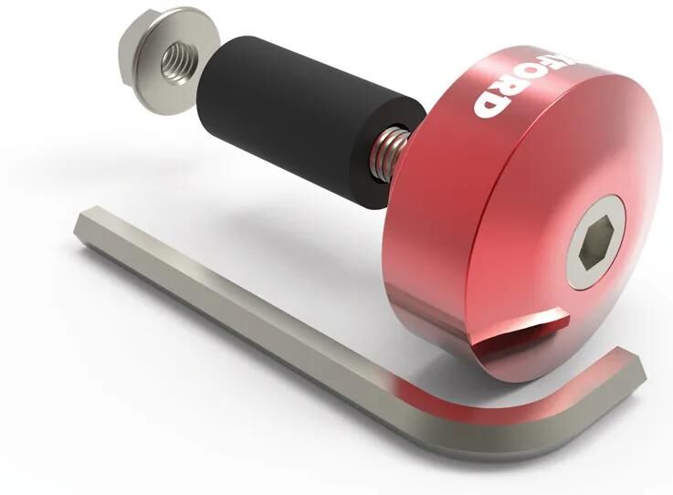 Oxford stuureinde barends 1 handlebar plugs 1 red 22mm handlebars