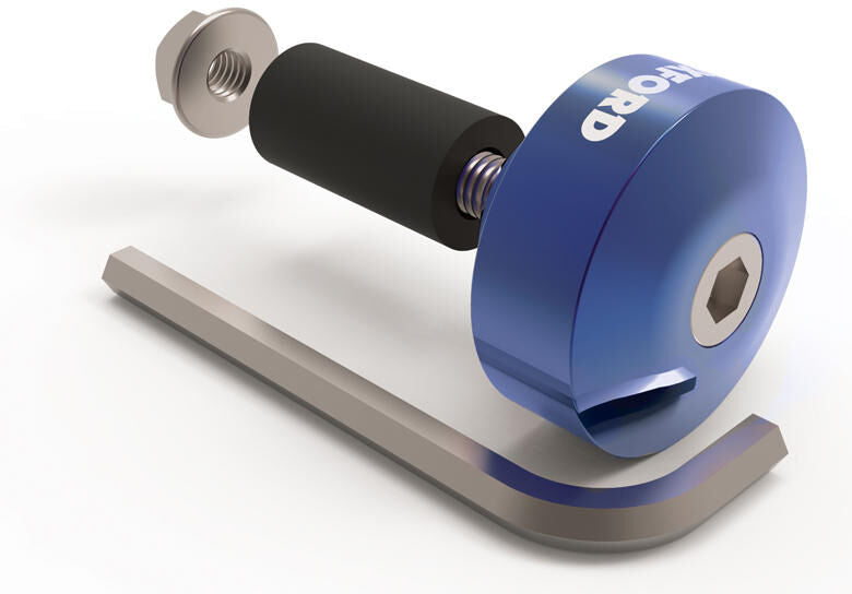 Oxford stuureinde barends 1 handlebar plugs 1 blue 22mm handlebars