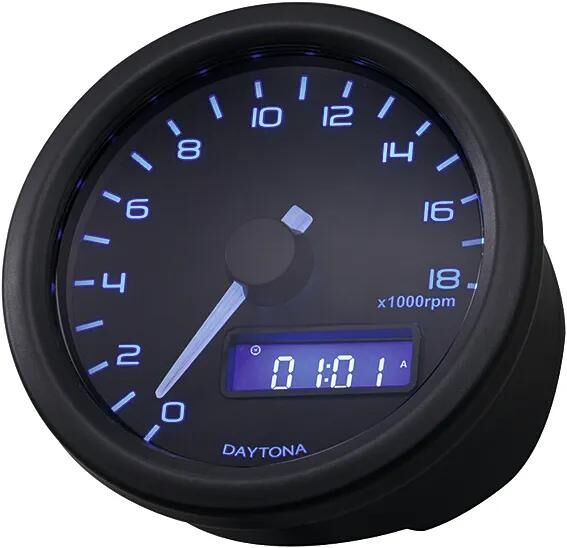 Daytona toerenteller velona 60 dark speedometer velona dark,b led-blue 18000 rpm