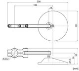 Daytona universele spiegel d-mirror-18 universal mirror round ab d 103mm sw, e-mark pcs. - afbeelding 1