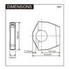 Daytona usb-stopcontact slim-mount usb-slim-mount 2x type-a sw 2x 12w