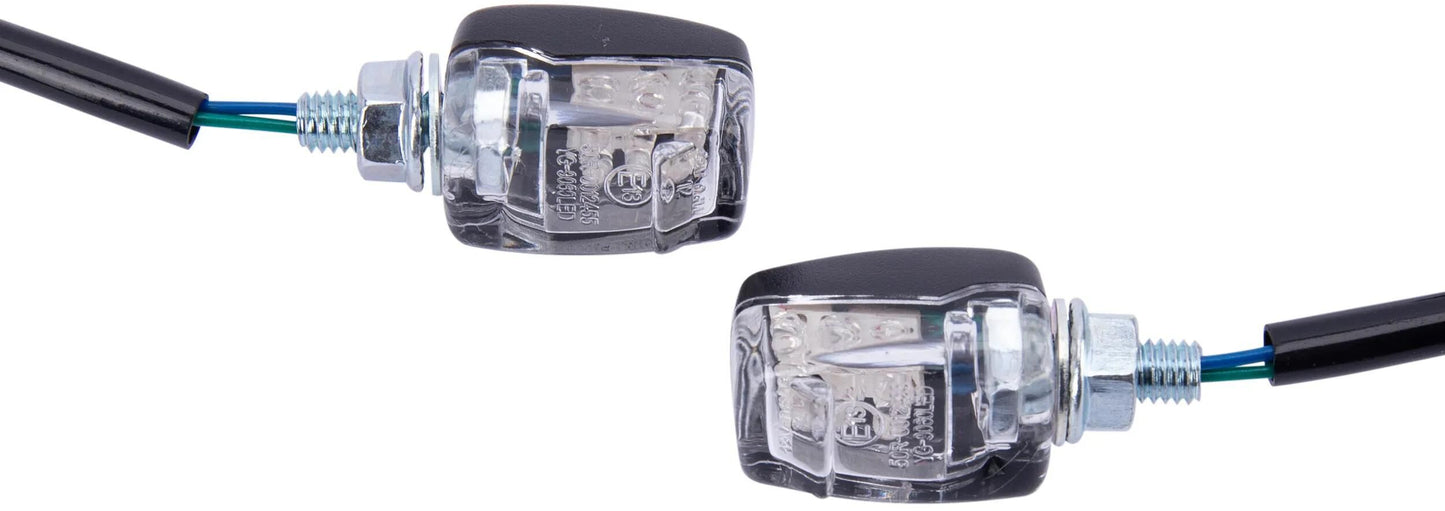 Spec-x led knipperlicht e-short led-minbli. eshort black, short sleeve, pair