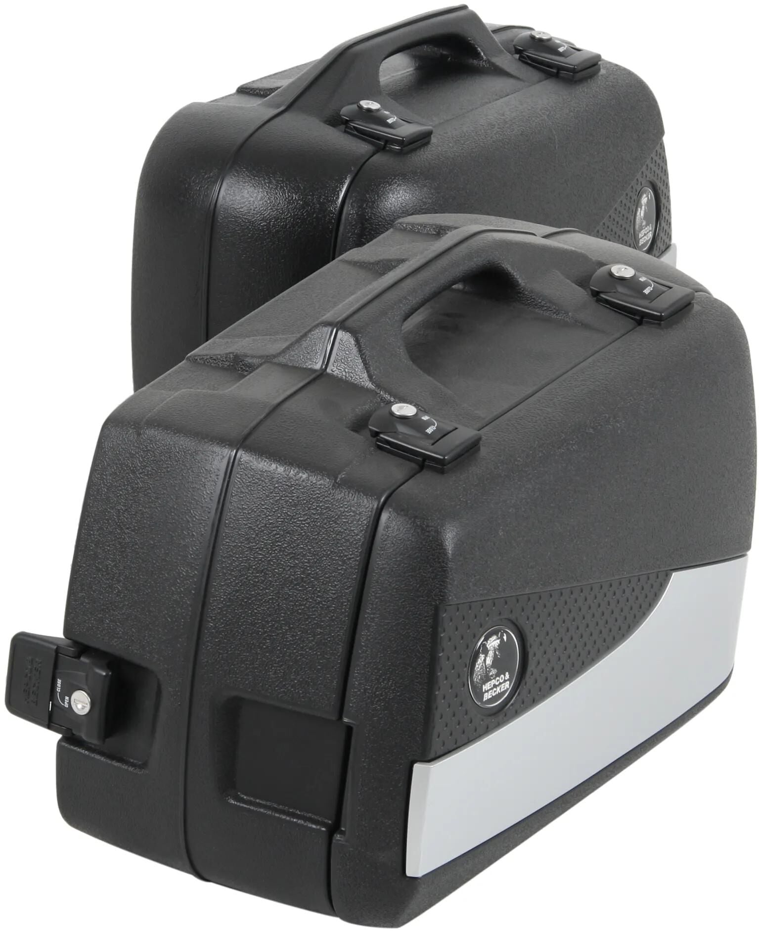 Hepco becker koffer junior flash cases hepco junior flash 40 l silver set