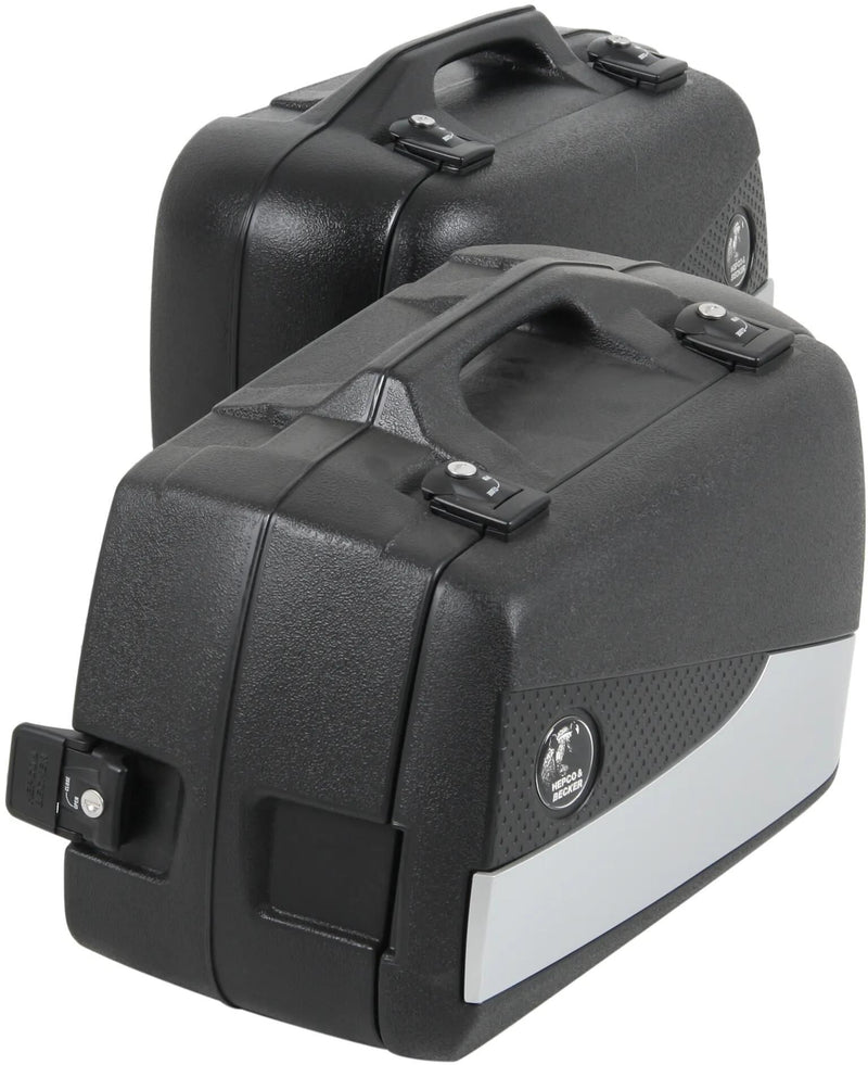 Hepco becker koffer junior flash cases hepco junior flash 40 l silver set