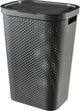 Curver infinity recycled dots wasmand met deksel - 60l - antraciet