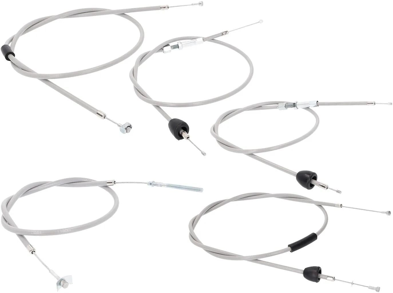 101 octane bowden kabelset bowden cable set 101.octa 5tlg gray
