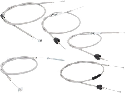 101 octane bowden kabelset bowden cable set 101.octa 5tlg gray