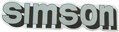 Mza dekor simson lettering simson white silver for tank
