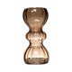 Hakbijl glass yves swirl buikvaas taupe ø12xh25cm