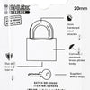 Producten hangslot superlock 20mm plus3sleutels