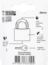 Producten hangslot superlock 20mm plus3sleutels - afbeelding 4
