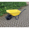 Mm producten kruiwagen 85l kunststof bak geel gel onderstel ged