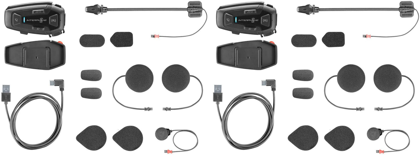 Interphone helm communicatie systeem u-com 8 r com. system helmet u-com8r doublekit