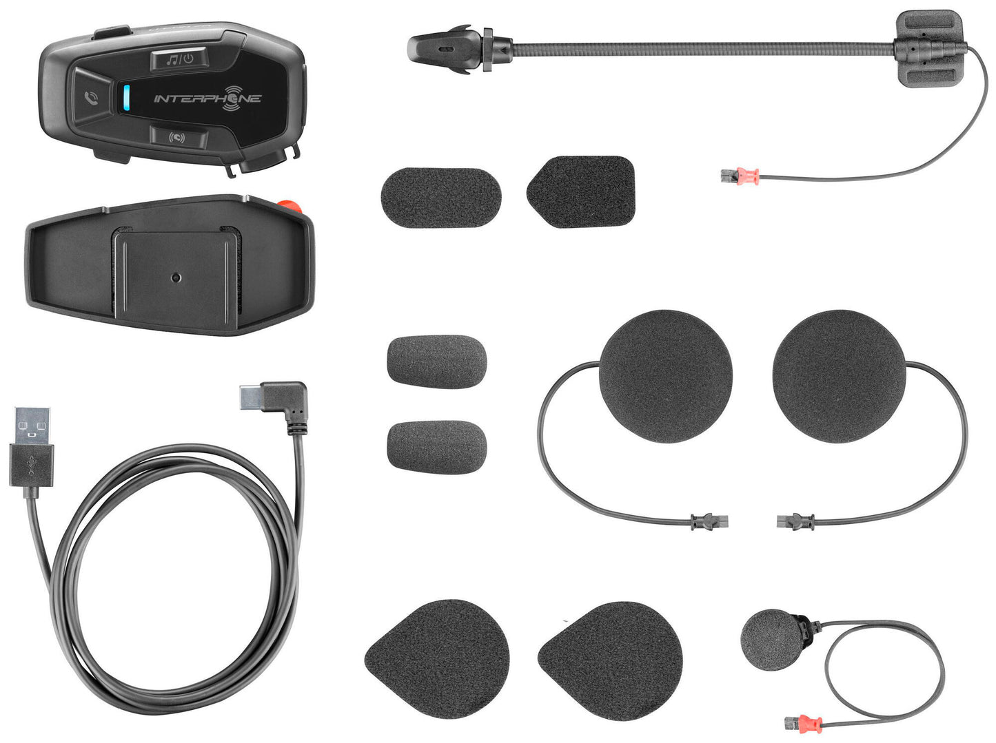Interphone helm communicatie systeem u-com 7 r com. system helmet u-com7r singlekit