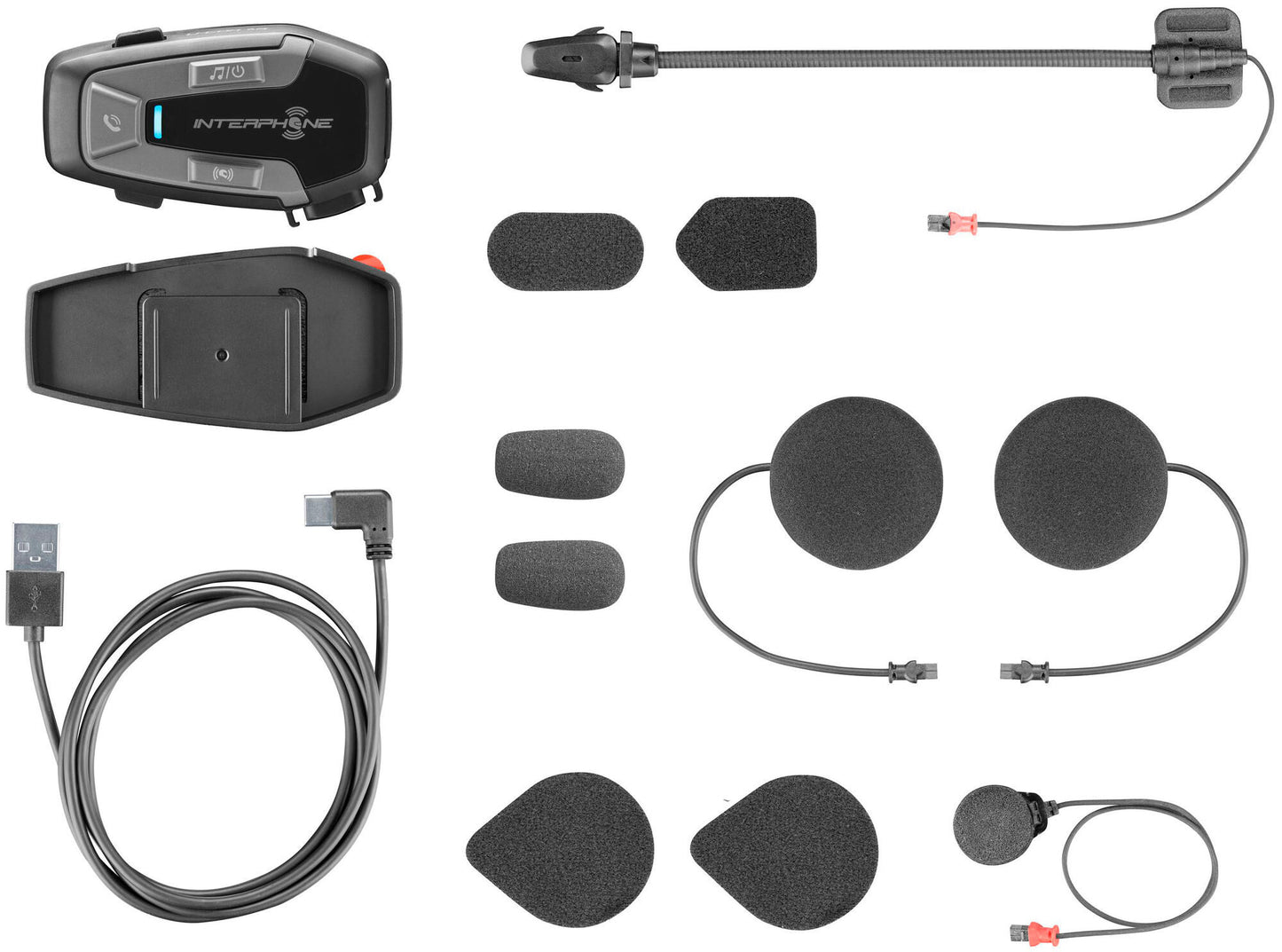 Interphone helm communicatie systeem u-com 6 r com. system helmet u-com6r singlekit