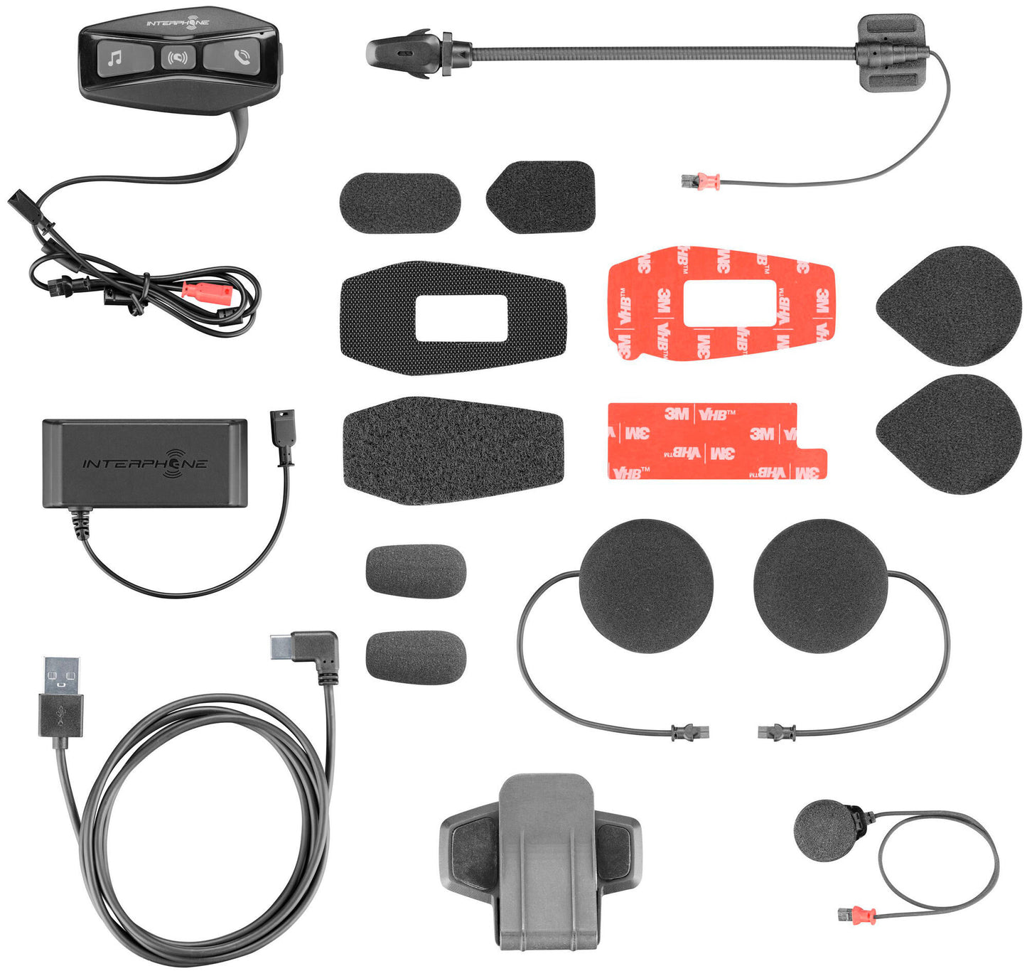 Interphone helm communicatie systeem u-com 4 helmet com.system interp. u-com 4 single kit