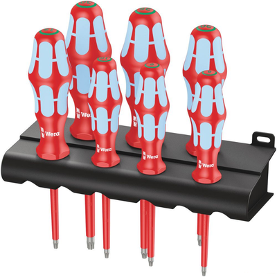 Wera 3167 i 7 torx schroevendraaierset, 7‑delig (rood blauw)