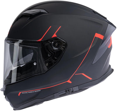 Spec-x integralhelm sx-82.03 r2 stinger helmet sx-82.03 r2 black matt red s pin read