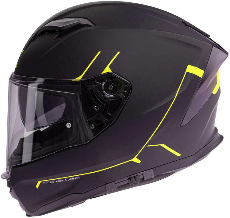 Spec-x integralhelm sx-82.03 r2 stinger helmet sx-82.03 r2 bw matt neon yellow s pin