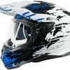 Spec-x endurohelm sx-62.01 r1 stinger adv helmet spac-x sx-62.01 r1 stinger adv xs white blue