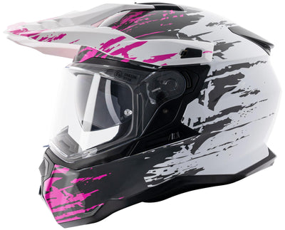 Spec-x endurohelm sx-62.01 r1 stinger adv helmet spac-x sx-62.01 r1 stinger adv xs white pink