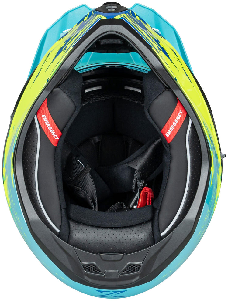 Spec-x endurohelm sx-62.01 r1 stinger adv helmet spac-x sx-62.01 r1 stinger adv xs white yel.