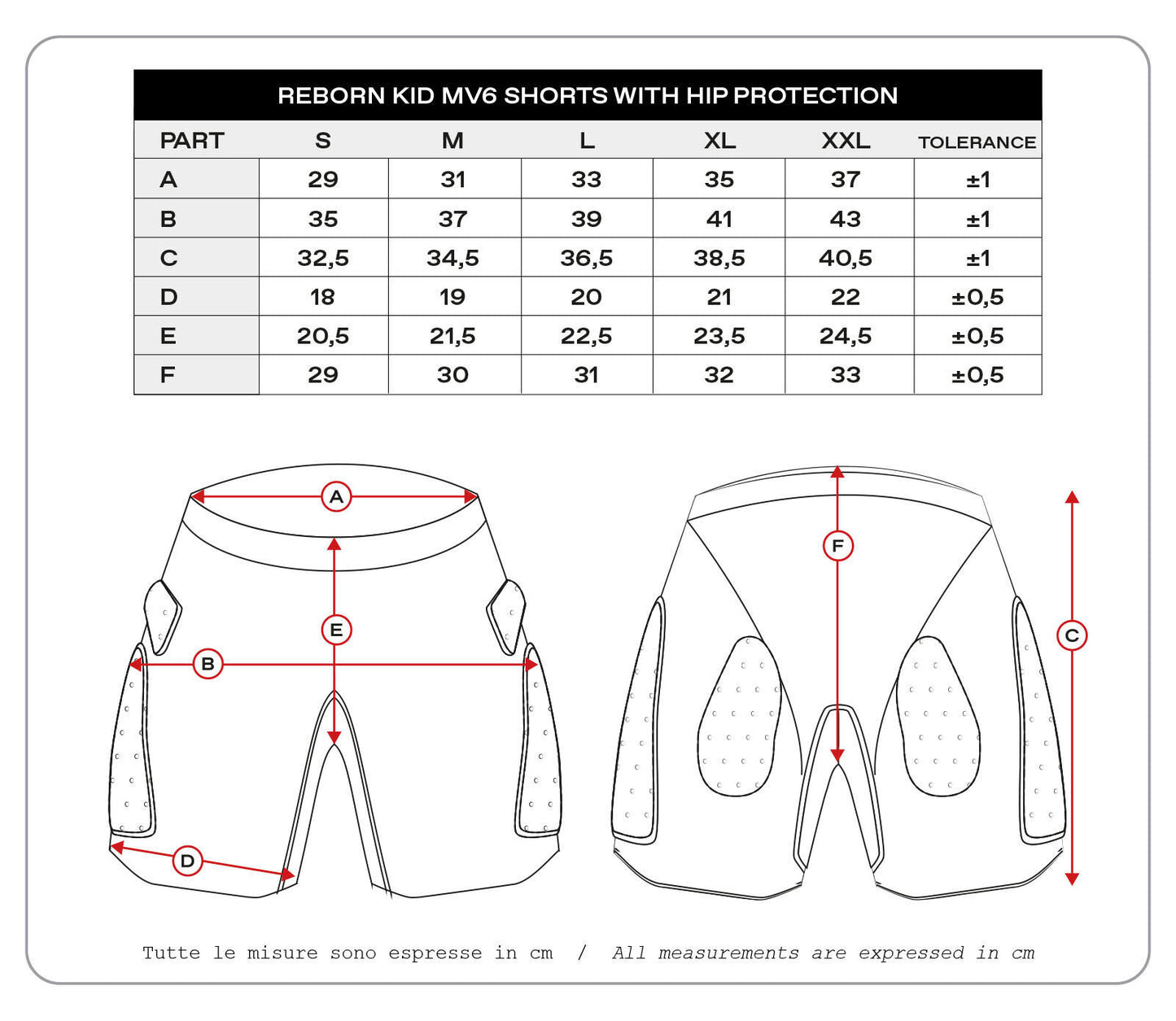 Ufo plast protektorenhose reborn mv6 children's protec. trouse reborn mv6 black gr. m