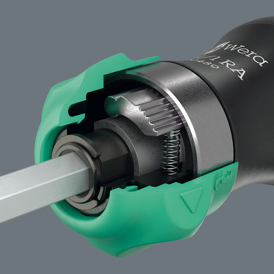 Wera kraftform kompakt 20 ra-r met etui, 6‑delig bitset (zwart groen)