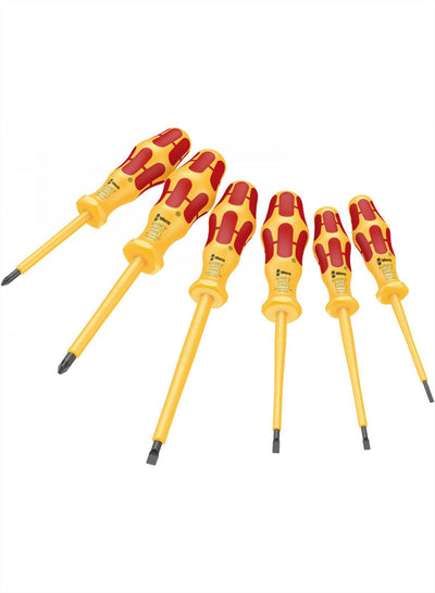 Wera 1060 i 1065 i 6 vde 1000v geïsoleerde schroevendraaierset kraftform vde , 6-delig - 05051576001