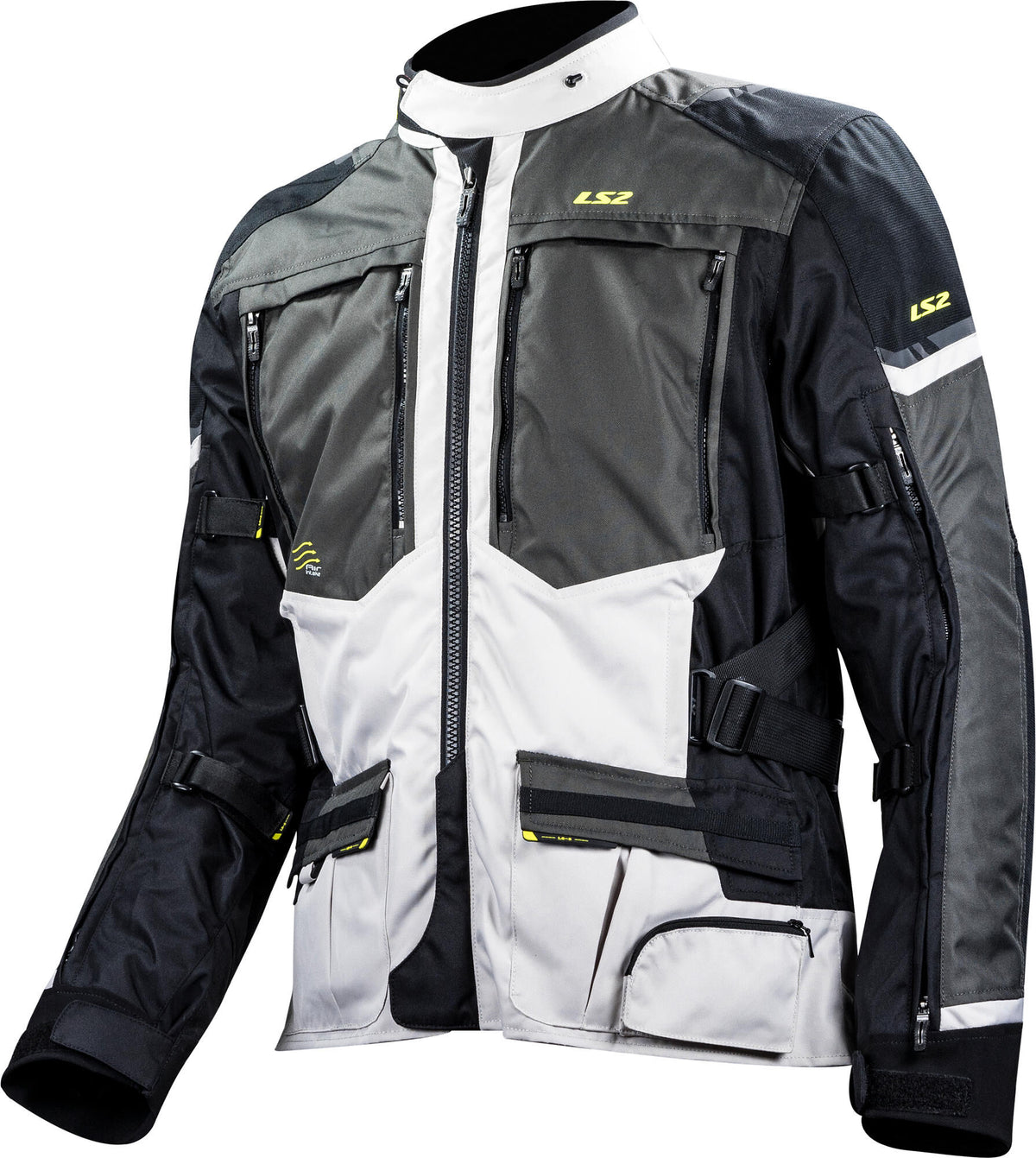 Ls2 jacke norway jacket norway man black gray yellow l