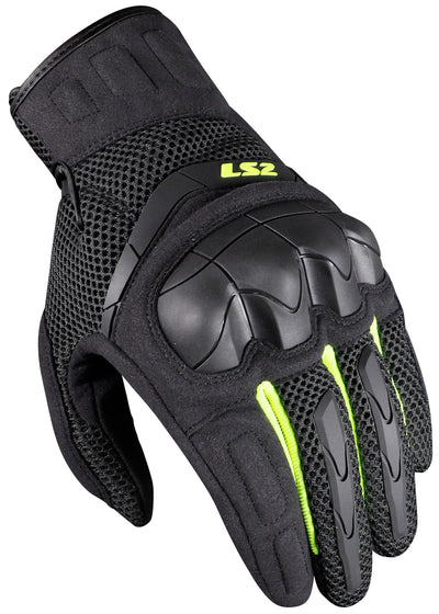 Ls2 handschoenen kubra man gloves kubra man anthracite h-v yellow m