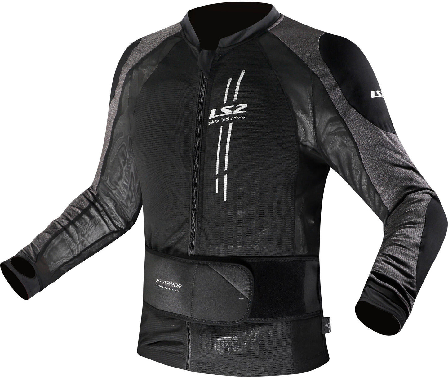Ls2 jas x-armor jacket x-armor man black silver m l