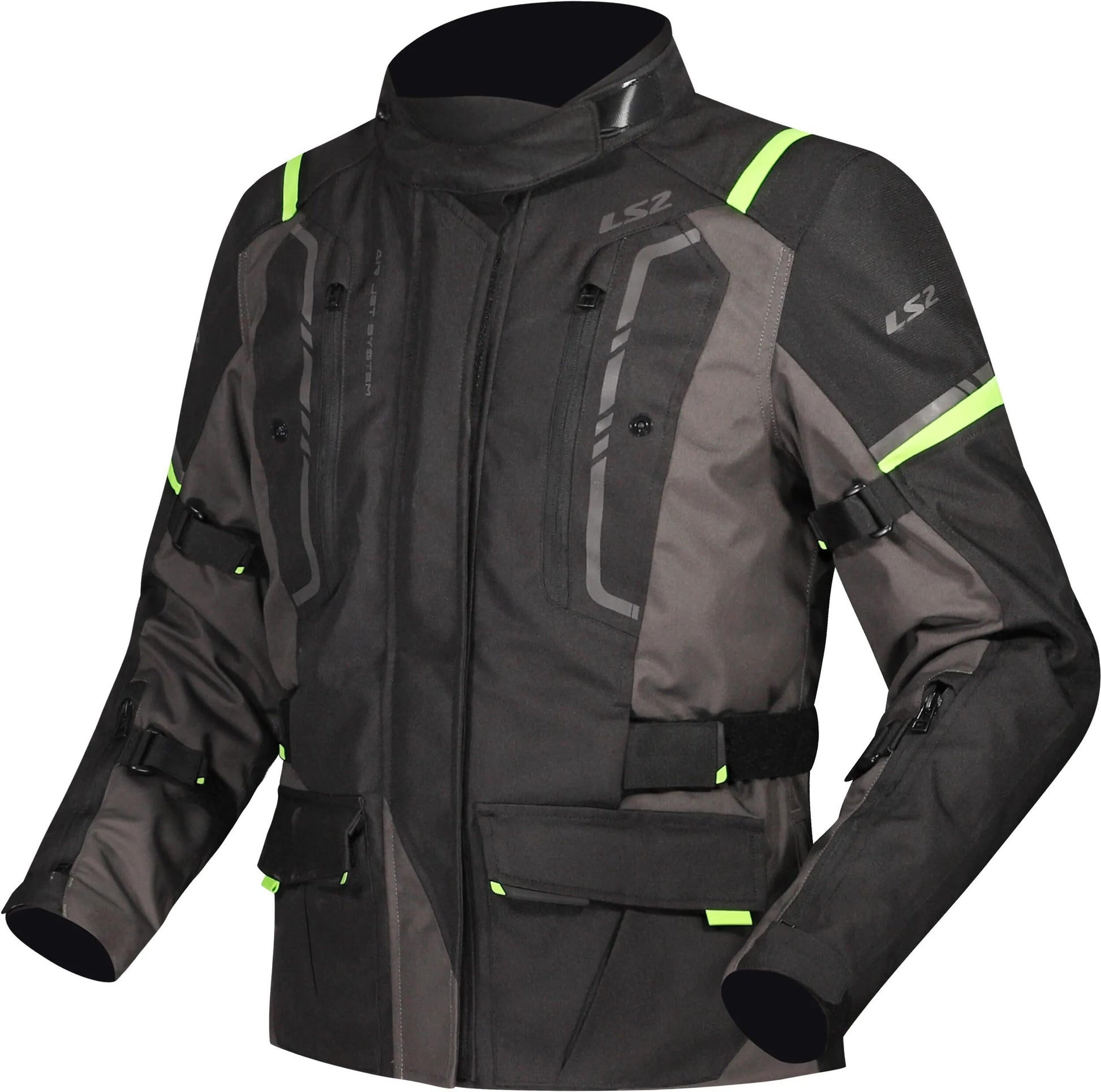 Ls2 jacke narvik jacket narvik ladies black grey neon yellow s