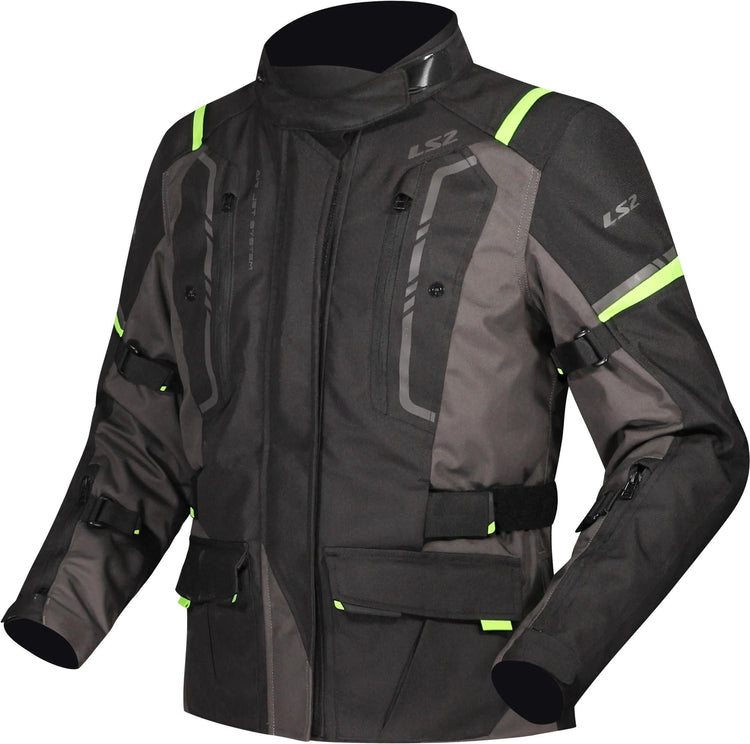 Ls2 jacke narvik jacket narvik ladies black grey neon yellow xx