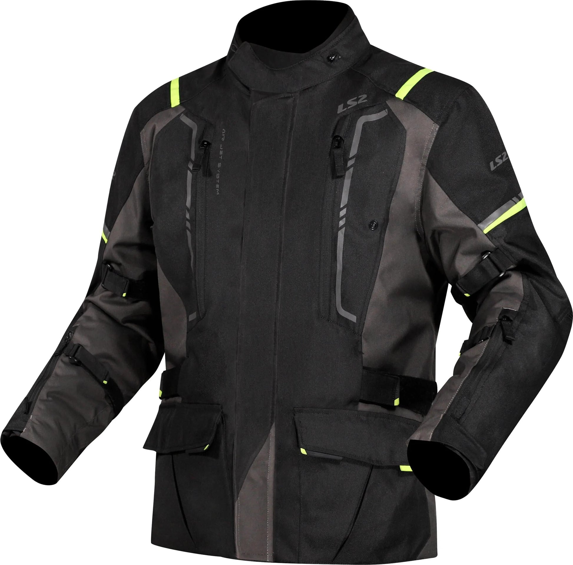 Ls2 jacke narvik jacket narvik men black grey neon yellow xl