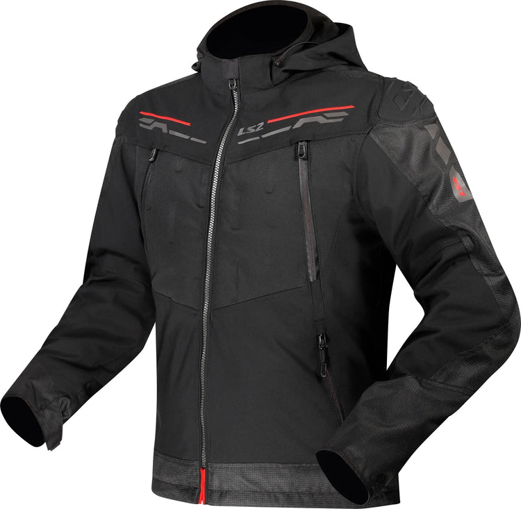 Ls2 jacke zirconium jacket zirconium mens black red gr. m