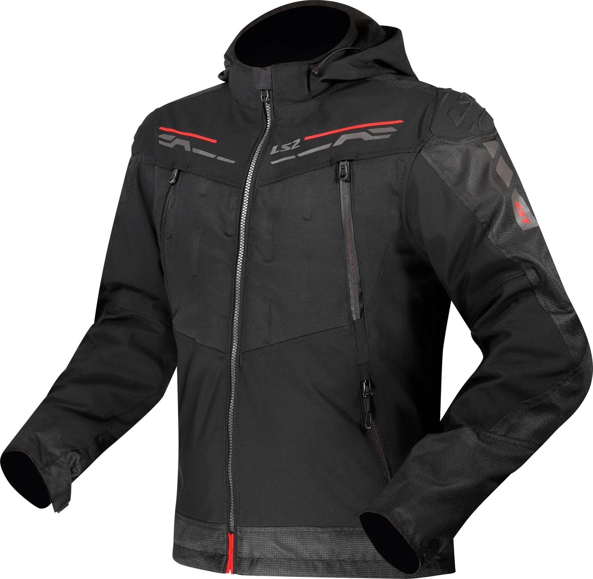 Ls2 jacke zirconium jacket zirconium mens black red gr. xl