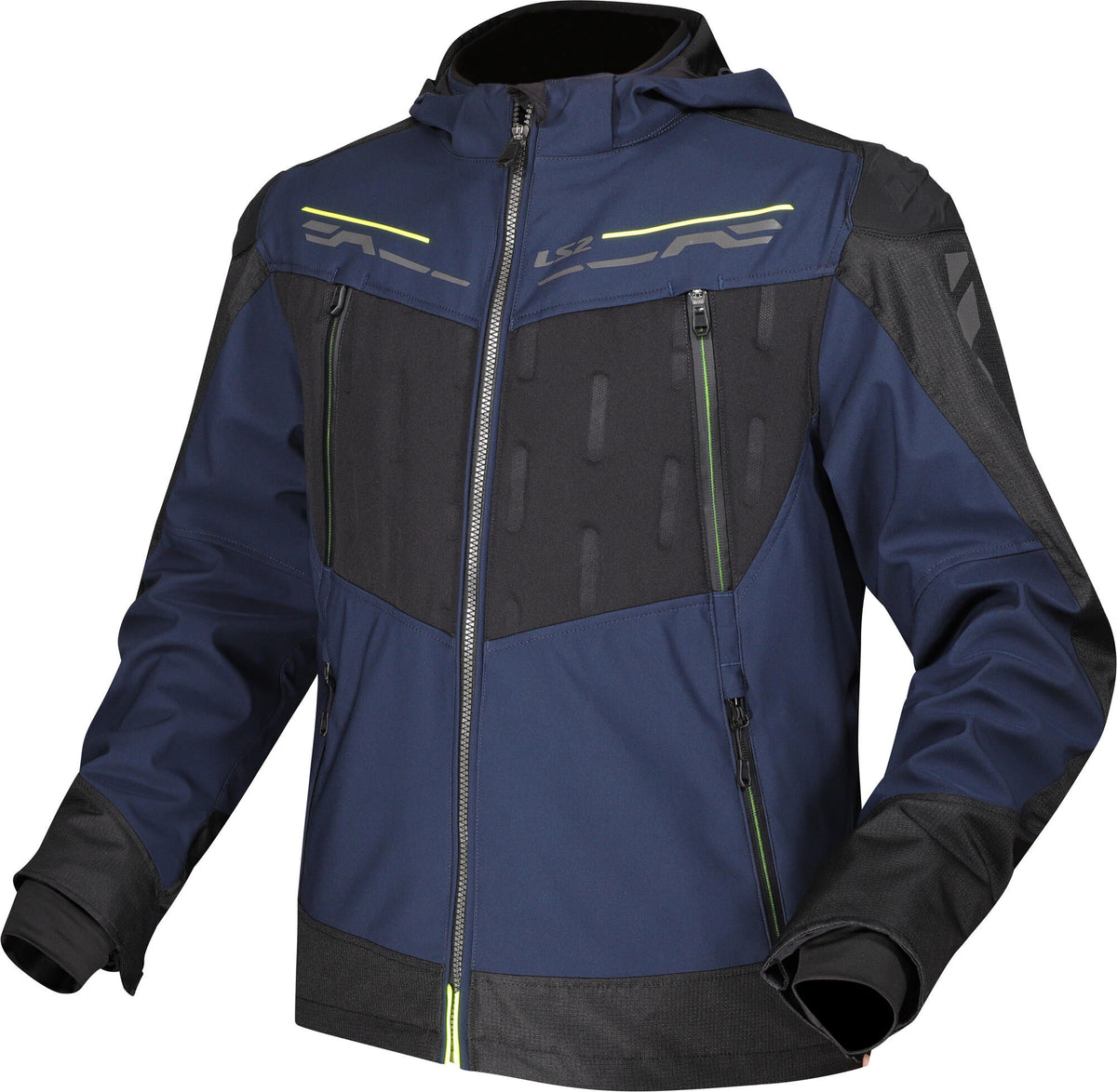 Ls2 zirconium jas jacket zirconium herr blue black neon yellow l