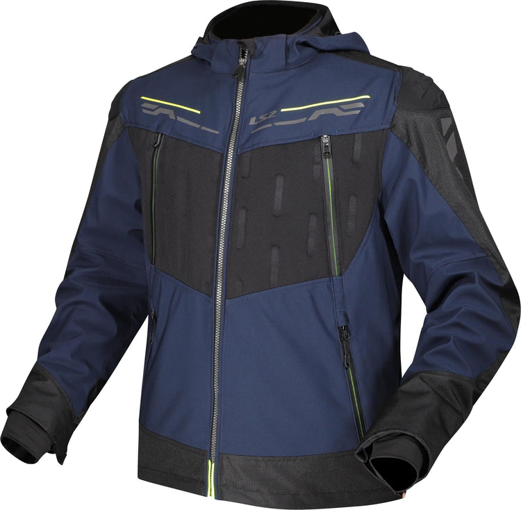 Ls2 jacke zirconium jacket zirconium herr blue black neon yellow xl